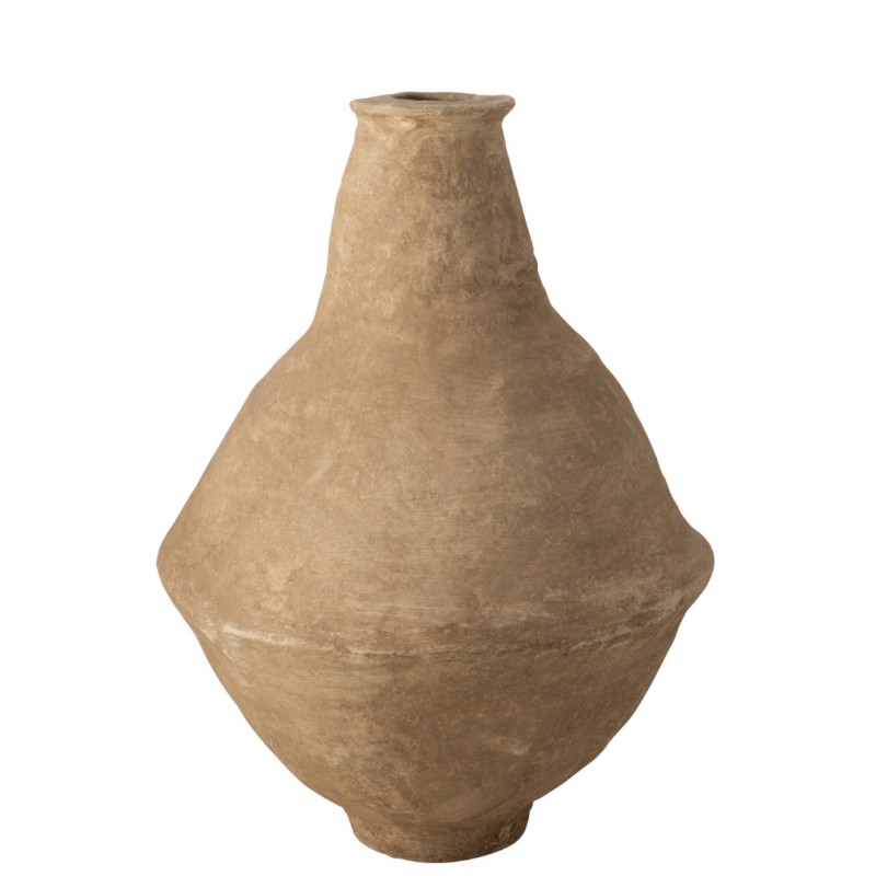 VASE DECOR PAPER MACHE BROWN 90